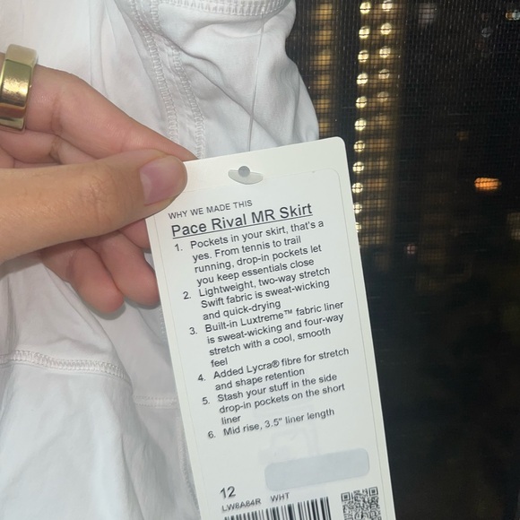 LULULEMON Pace MR Rival Skirt BMWT- size 12! 🍋💛✨ - Picture 2 of 7